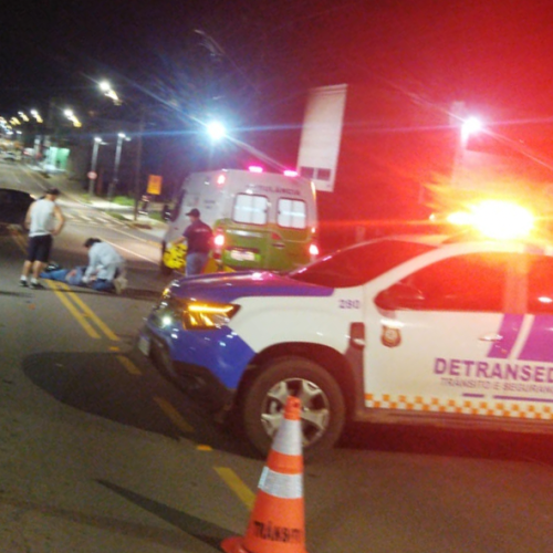 Motociclista fica ferido em acidente com carro em Carambeí